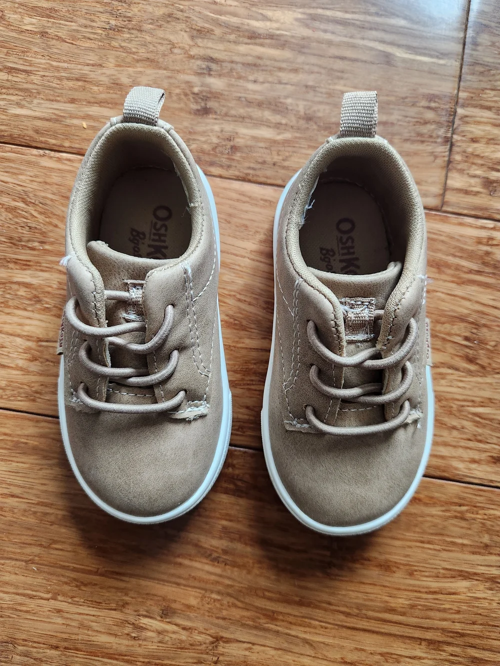 Osh Kosh B'gosh Slip-On Faux Suede Brown Sneakers Shoes Baby Boy, Size 5 M